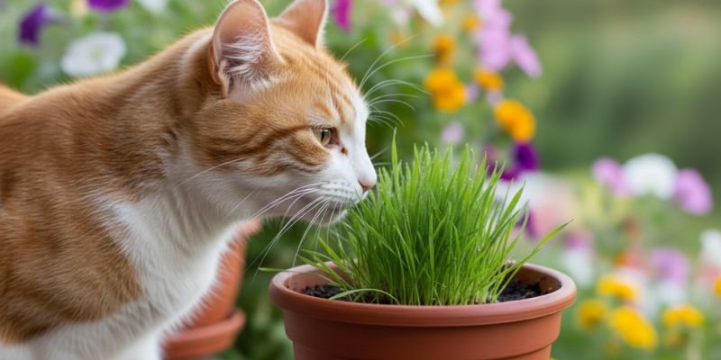 (44) Hierbas seguras en gatos: catnip, hierba gatera fresca, avena o trigo para masticar 10