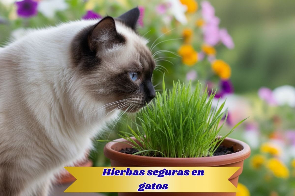 (44) Hierbas seguras en gatos: catnip, hierba gatera fresca, avena o trigo para masticar 1