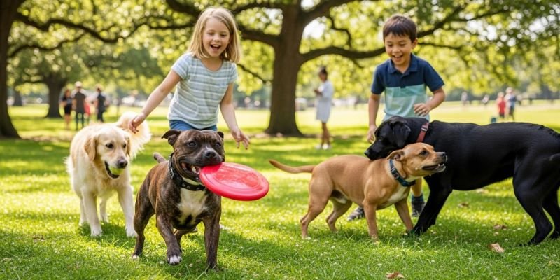 vinculo con niños Staffordshire Bull Terrier