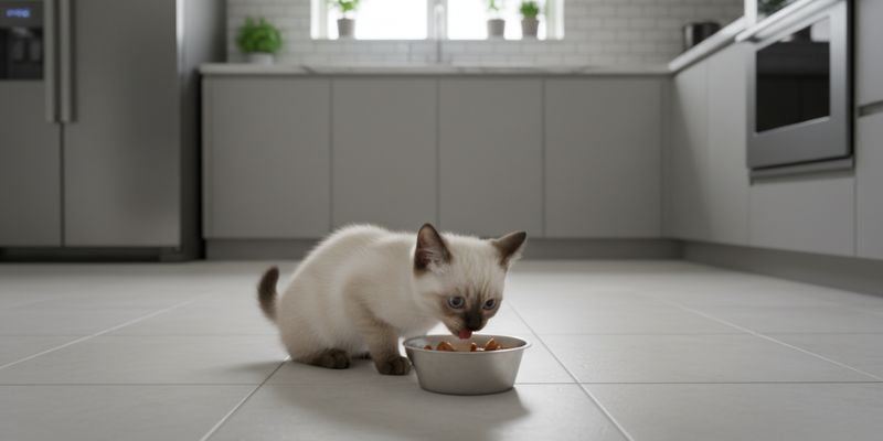 El Gato Toybob comiendo