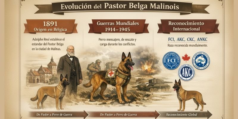 Historia y origen del perro belga malinois