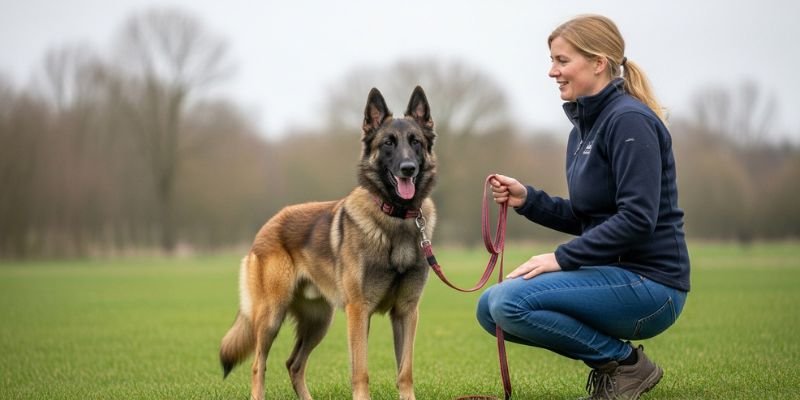  Pastor Belga Tervueren entrenando