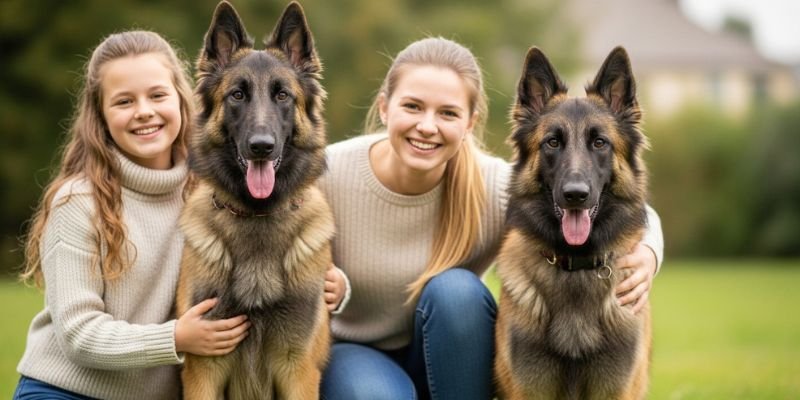  Pastor Belga Tervueren en familia