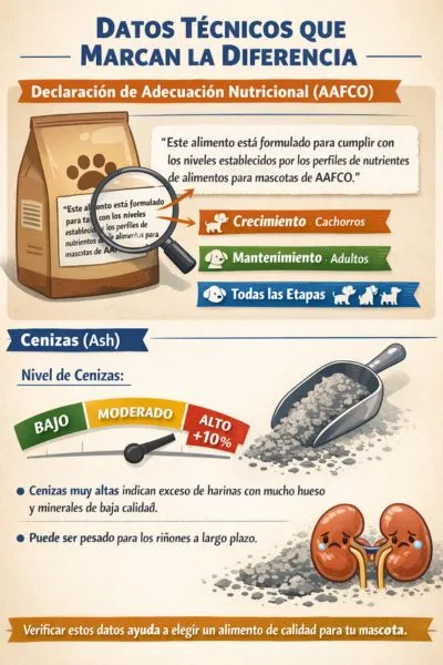 datos técnicos que marcan la diferencia en las etiquetas en alimentos para mascotas