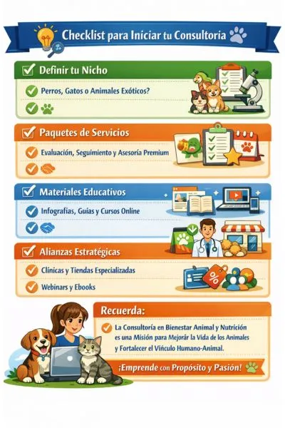 (51) Consultoría en Bienestar Animal y Nutrición: Una Oportunidad de Negocio en Expansión 5 Checklist para iniciar tu consultoría en bienestar animal y nutrición