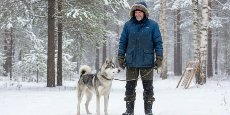 entrenamiento con el Laika Siberiana Occidental