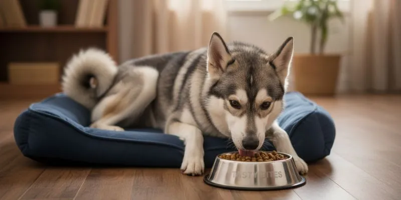 alimentación comercial del Laika Siberiana Occidental