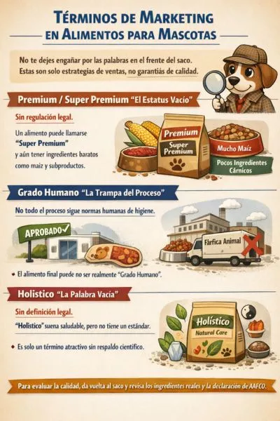 Términos de marketing en las etiquetas en alimentos para mascotas