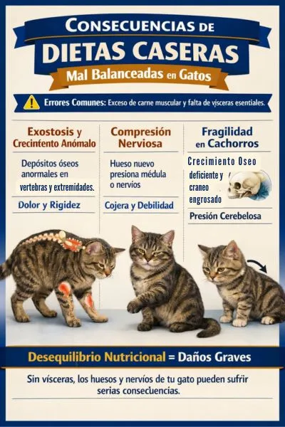 Consecuencia de las dietas mal balanceadas en gatos