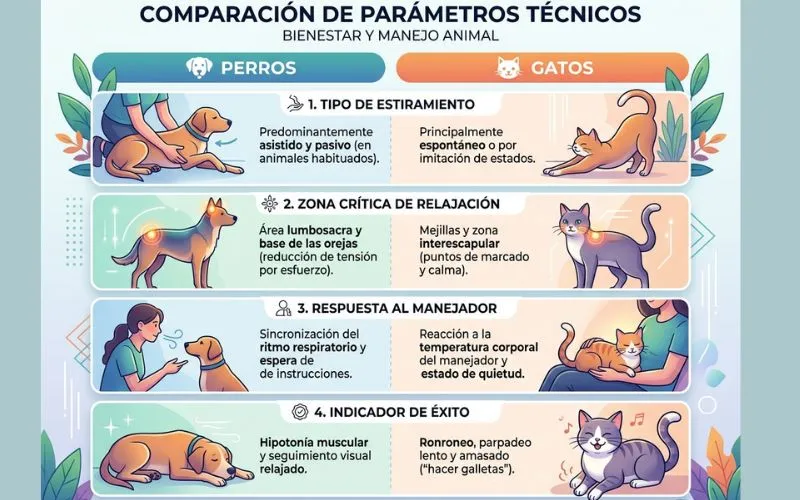 Comparación técnica entre perros y gatos