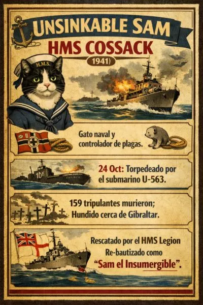 (56) El gato Sam “el Insumergible”. La Historia del invencible de 3 naufragios. 3 Sam el Insumergible el segundo naufragio