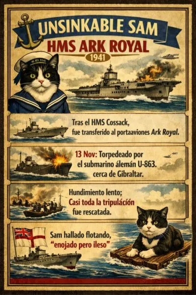 (56) El gato Sam “el Insumergible”. La Historia del invencible de 3 naufragios. 4 Sam “el Insumergible” tercer naufragio