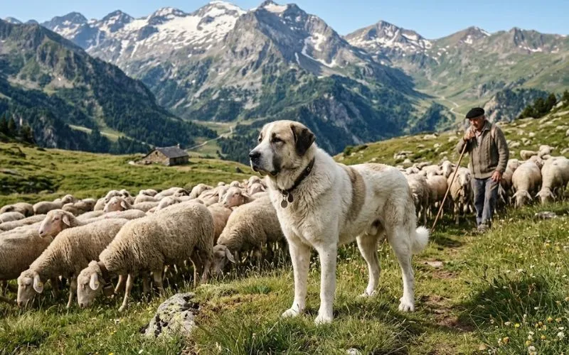 Mastín del Pirineo y su trabajo de guardian