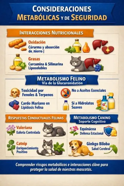 Consideraciones metabólicas y de seguridad de los suplementos naturales