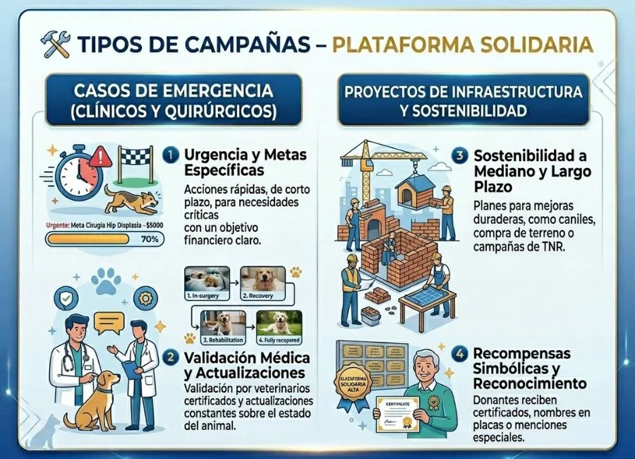 tipos de campaña Plataforma de Crowdfunding