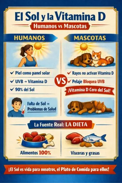 el sol y la vitamina D en mascotas