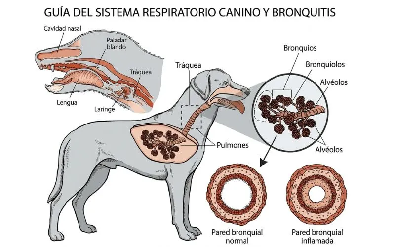 Guía del Sistema Respiratorio canino y bronquitis