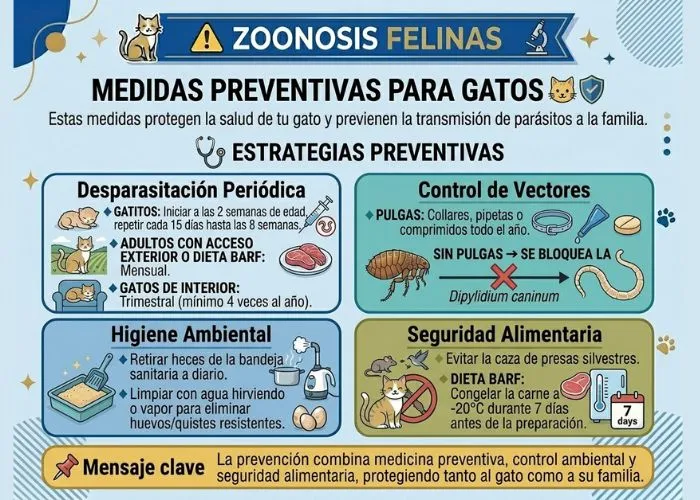 Diseño sin título (10) zoonosis - prevencion de Parasitología Intestinal en Gatos