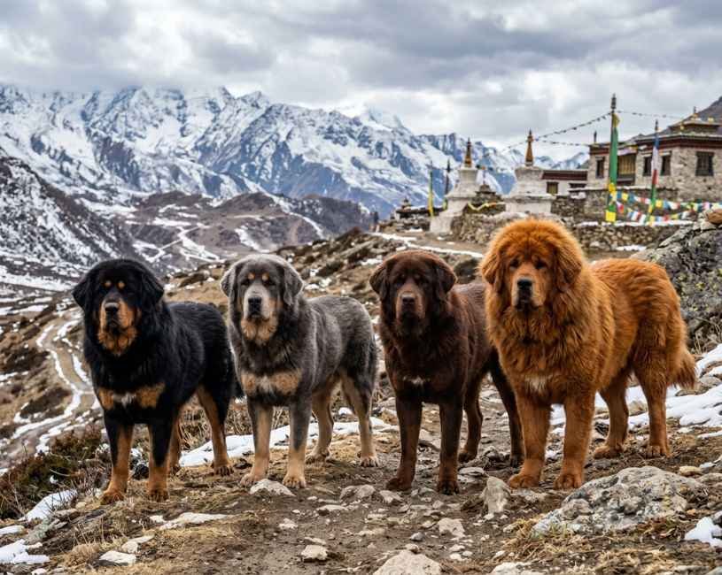 colores del El Mastín Tibetano