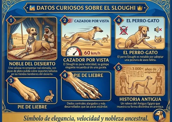datos releventes del Sloughi datos curiosos del Perro Sloughi