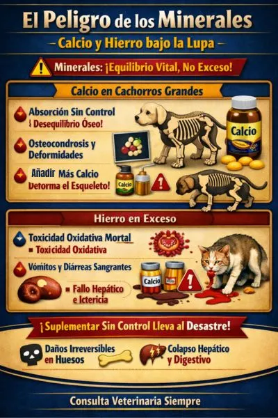 suplementos sin control veterinario y el peligro de los minerales