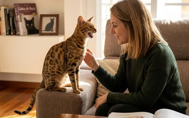 Gato Serengeti y su vinculo con humanos
