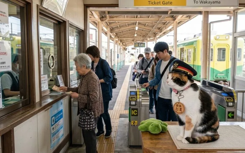 (59) La historia de Tama. La Gata que salvo la línea ferroviaria Kishigawa 4 La historia de Tama y la estación de la linea de kishi