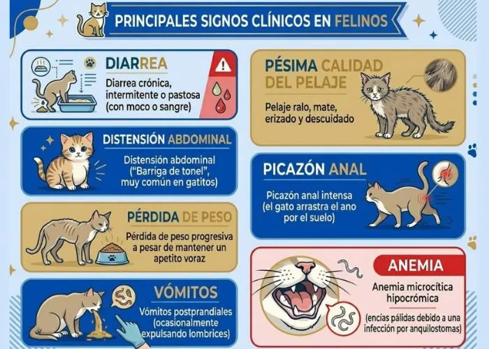 parasitología felina Parasitología Intestinal en Gatos - signos