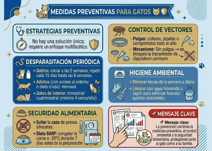 prevencion de desparasitosis felina