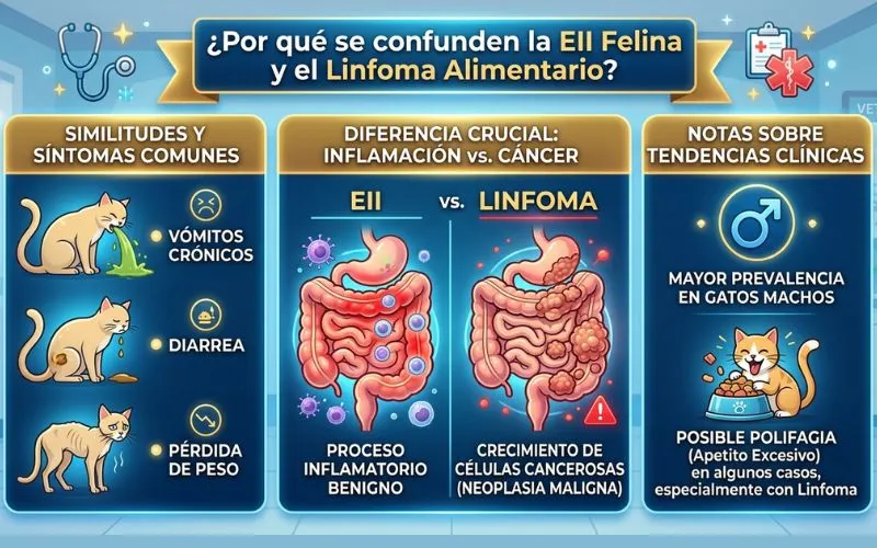 EII Felina y Linfoma Alimentario PORQUE SE CONFUNDEN LA EII Felina y Linfoma Alimentario