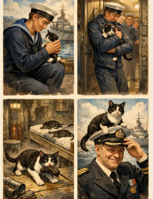 (63) El gato Simón: el minino que se convirtió en héroe de guerra a bordo del HMS Amethyst 2