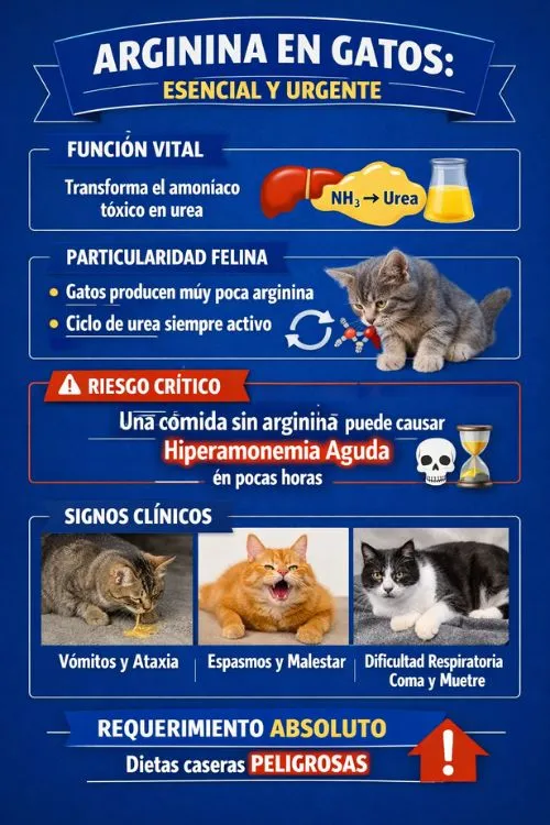 arginica en gatos