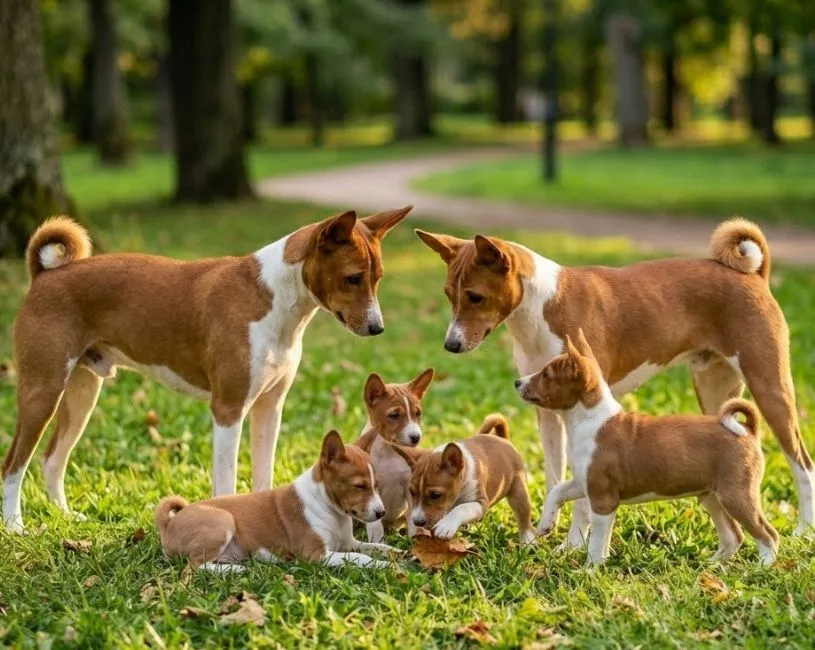 la familia de el perro  Basenji 