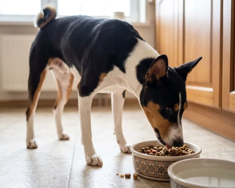 la alimentación de el perro  Basenji 