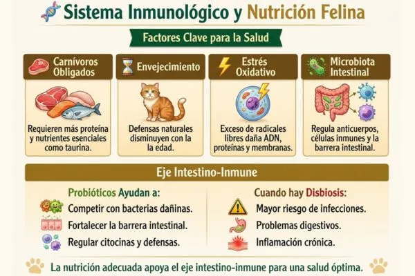 Fortalecimiento inmunológico natural en gatos