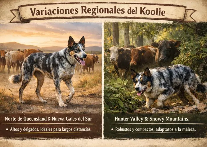 variaciones regionales del Koolie australiano