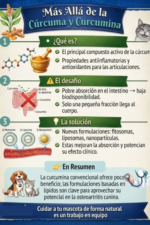 Cúrcuma y curcumina en perros según estudios