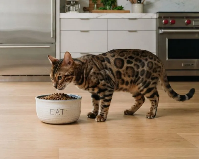 El gato California Spangled (5) alimentacion de un gato California Spangled