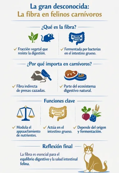 (74) Fibra dietética en Gatos: Esencial para la salud intestinal y control de peso 2 Fibra dietética en Gato esencial por ser carnívoros estrictos