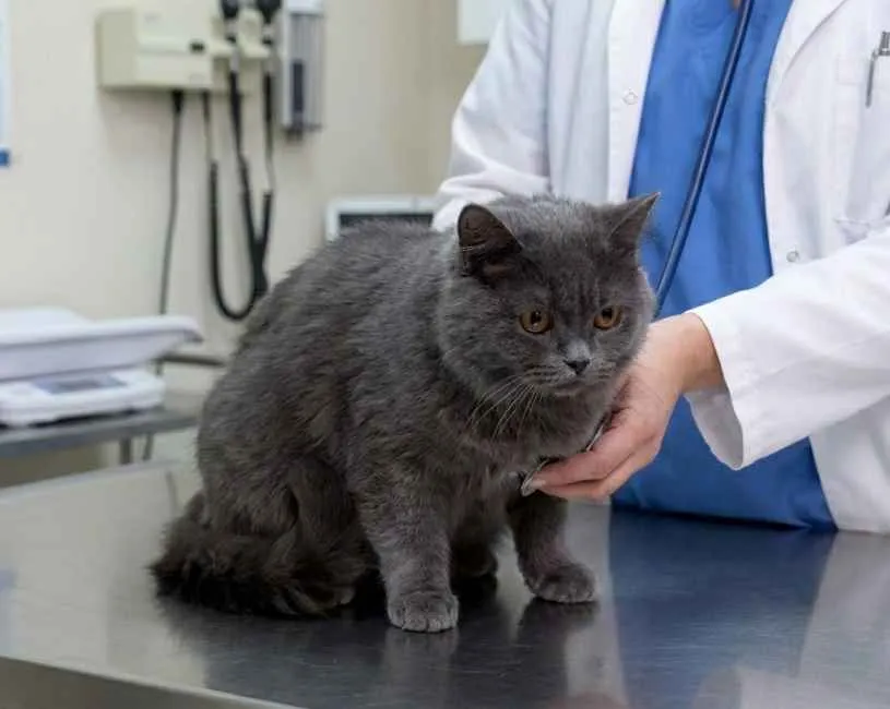 scottish straight con veterinario Scottish Straight y su salud