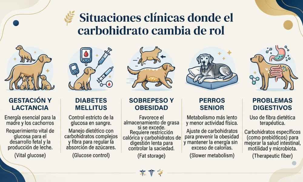 situaciones donde los carbohidratos cambian el rol situaciones donde cambia el rol de los Carbohidratos en perros