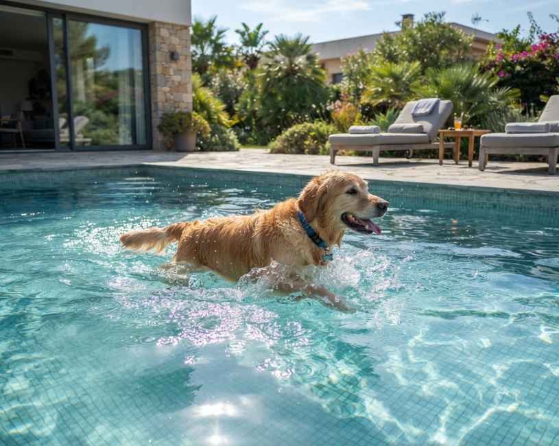 (73)Terapias acuáticas: hidroterapia para rehabilitación en perros 2 Terapias acuáticas en perro